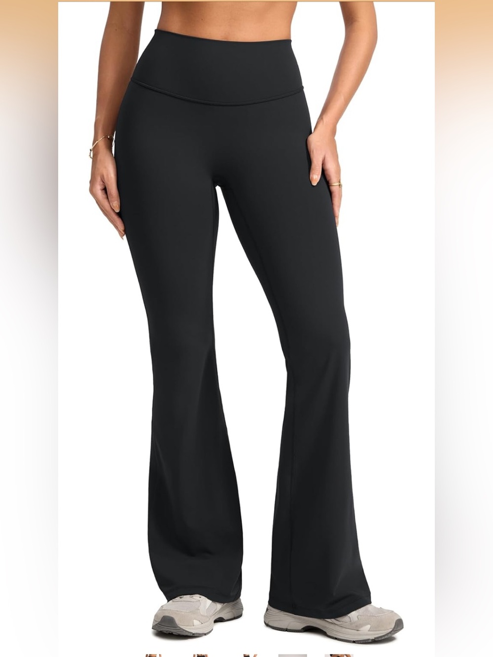 Amazon Black High-Waist Boot Cut Yoga Pants
